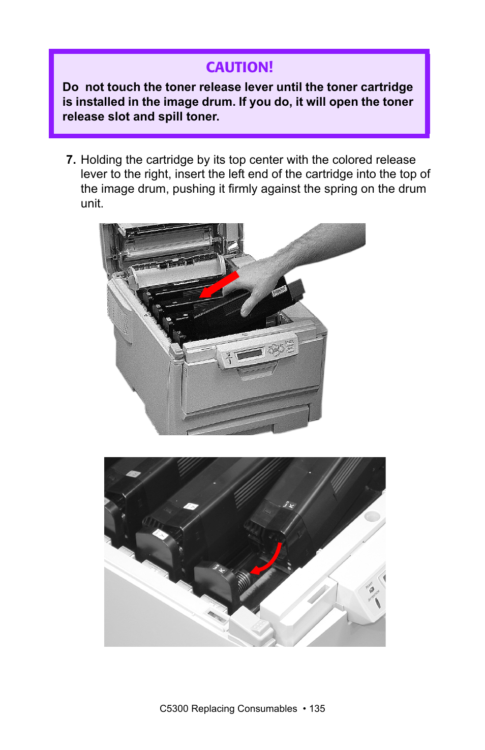 Caution | Oki C 5300n User Manual | Page 135 / 211