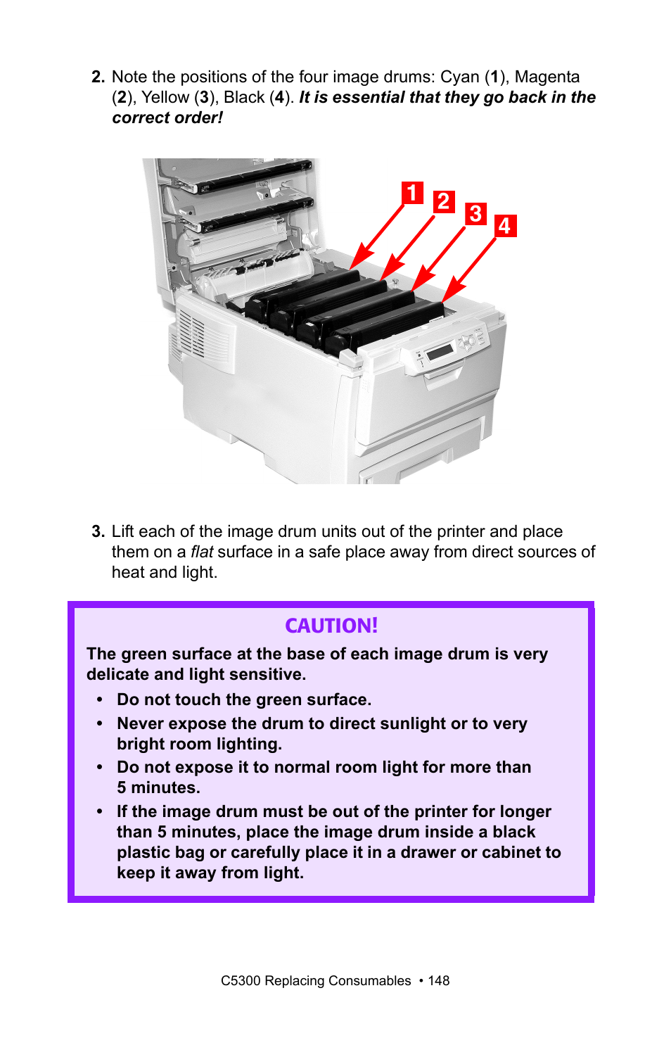 Caution | Oki C 5300n User Manual | Page 148 / 211