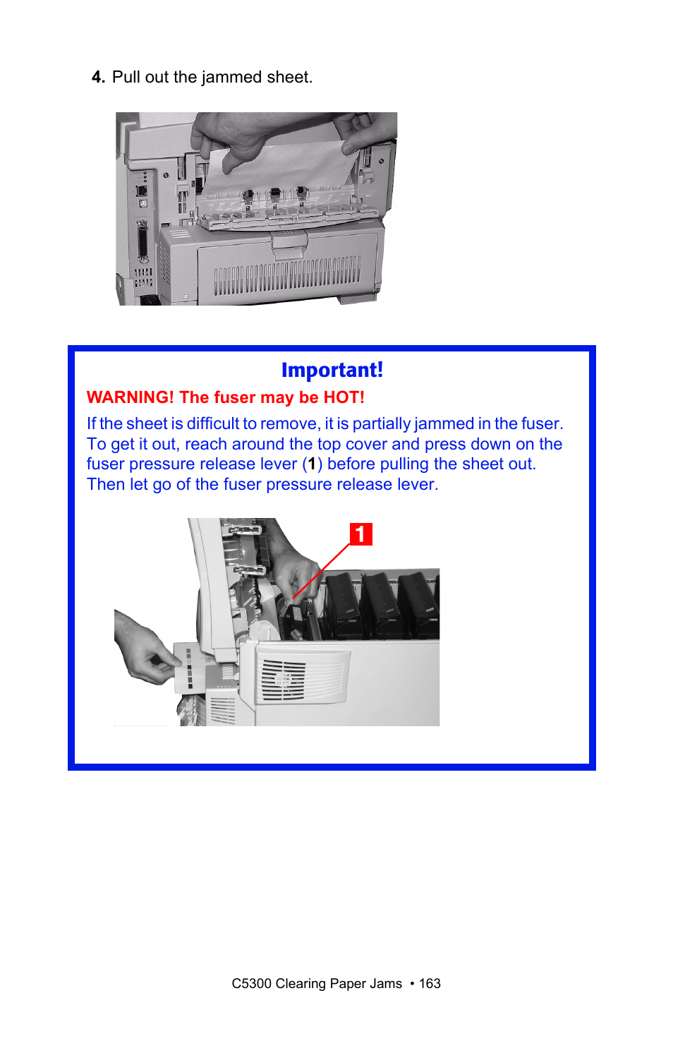 Important | Oki C 5300n User Manual | Page 163 / 211
