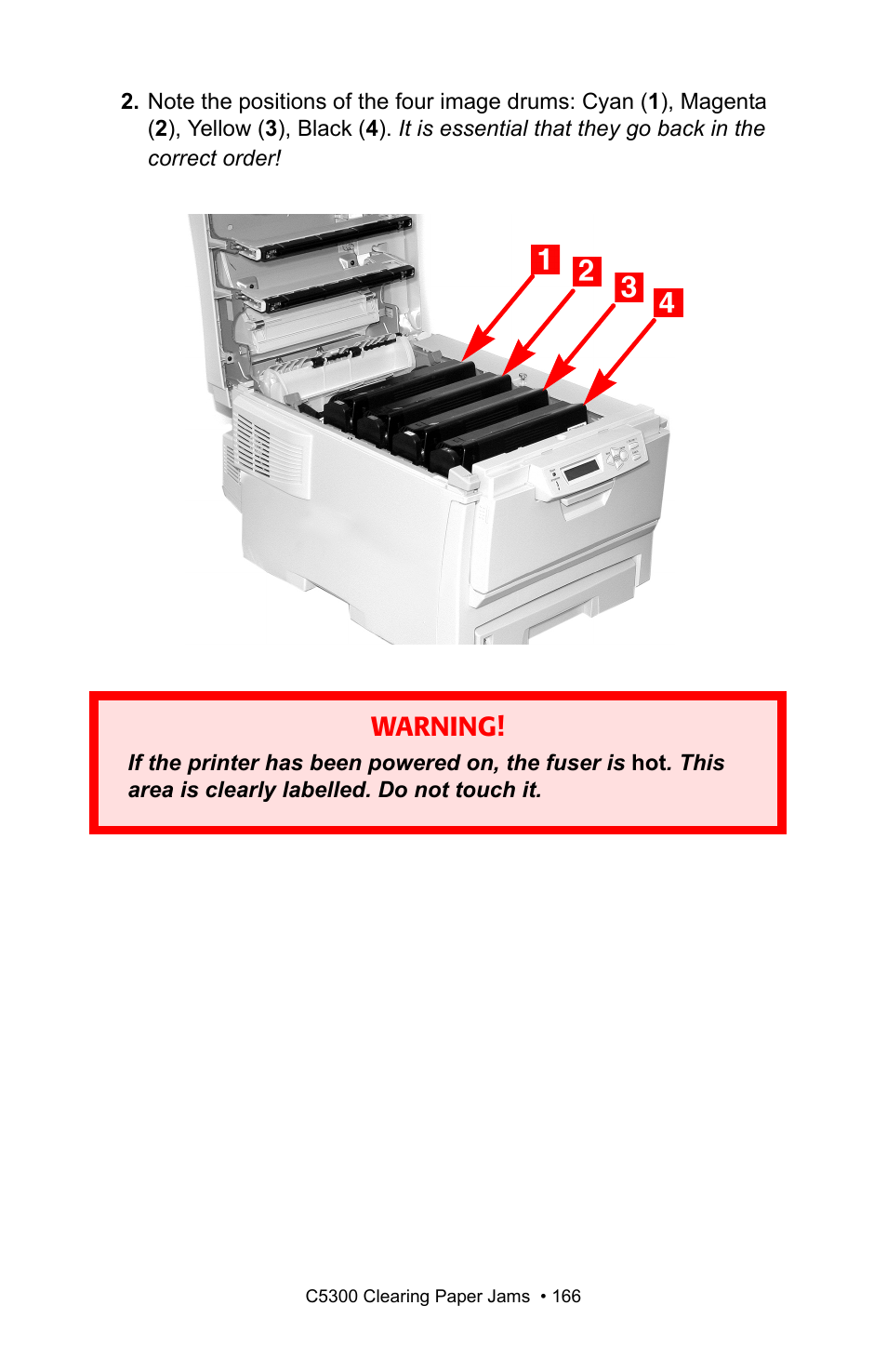 Warning | Oki C 5300n User Manual | Page 166 / 211