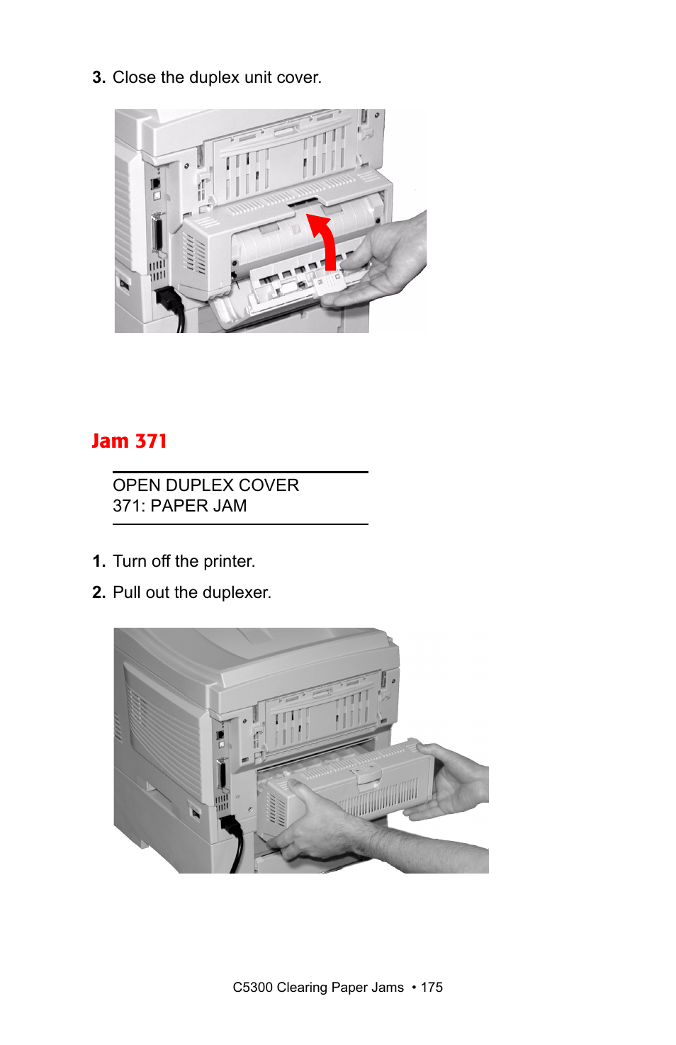 Jam 371 | Oki C 5300n User Manual | Page 175 / 211