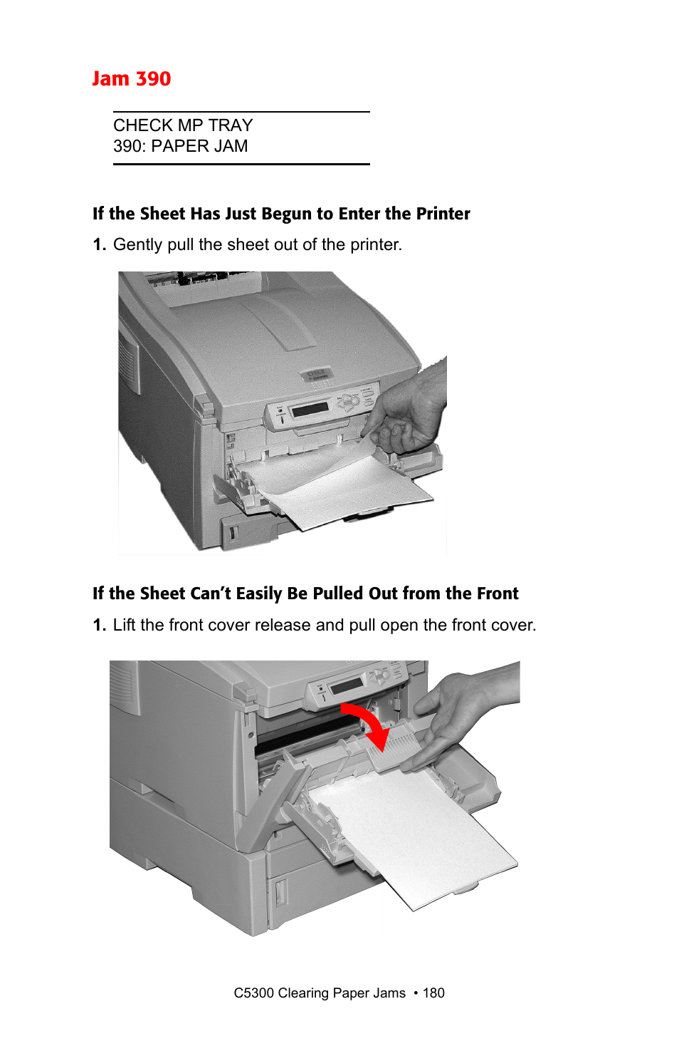 Jam 390 | Oki C 5300n User Manual | Page 180 / 211