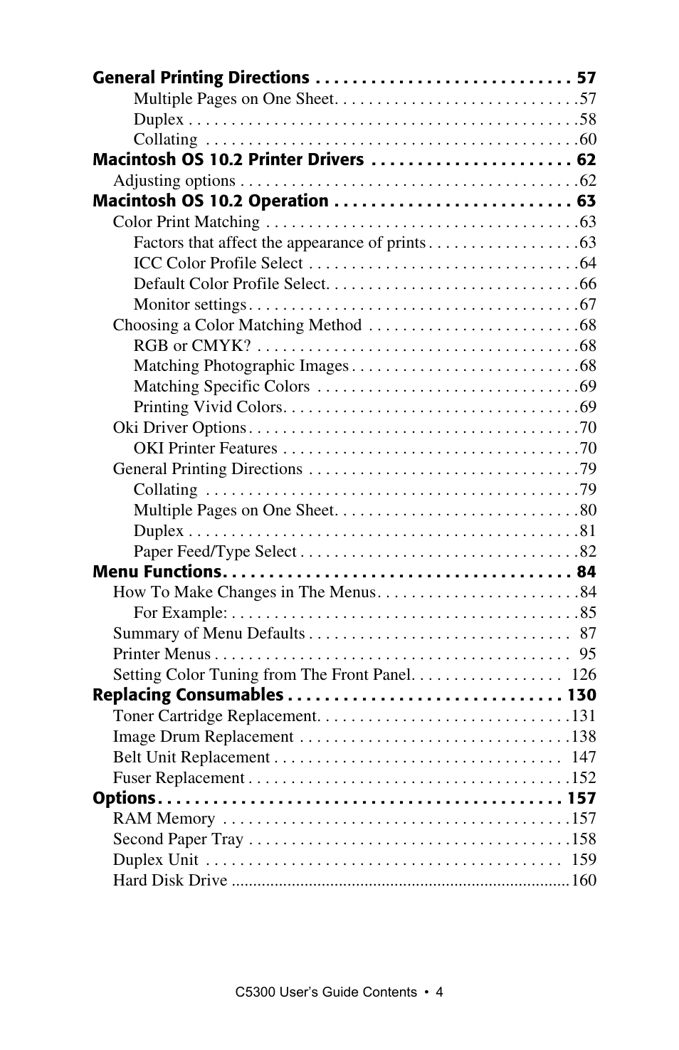 Oki C 5300n User Manual | Page 4 / 211