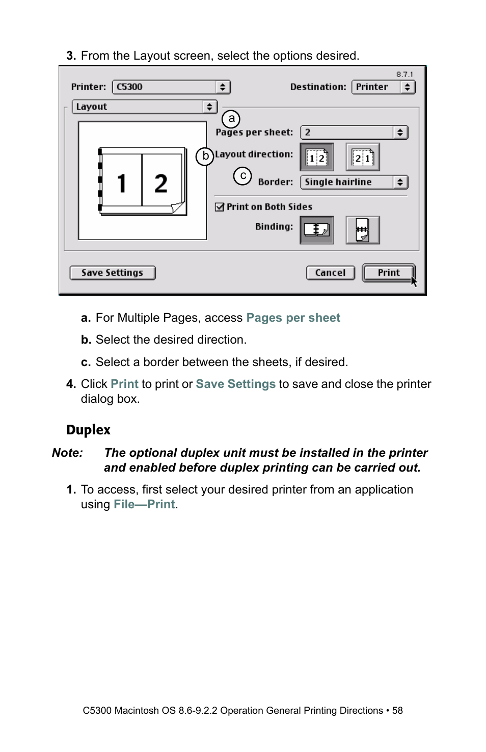 Duplex | Oki C 5300n User Manual | Page 58 / 211