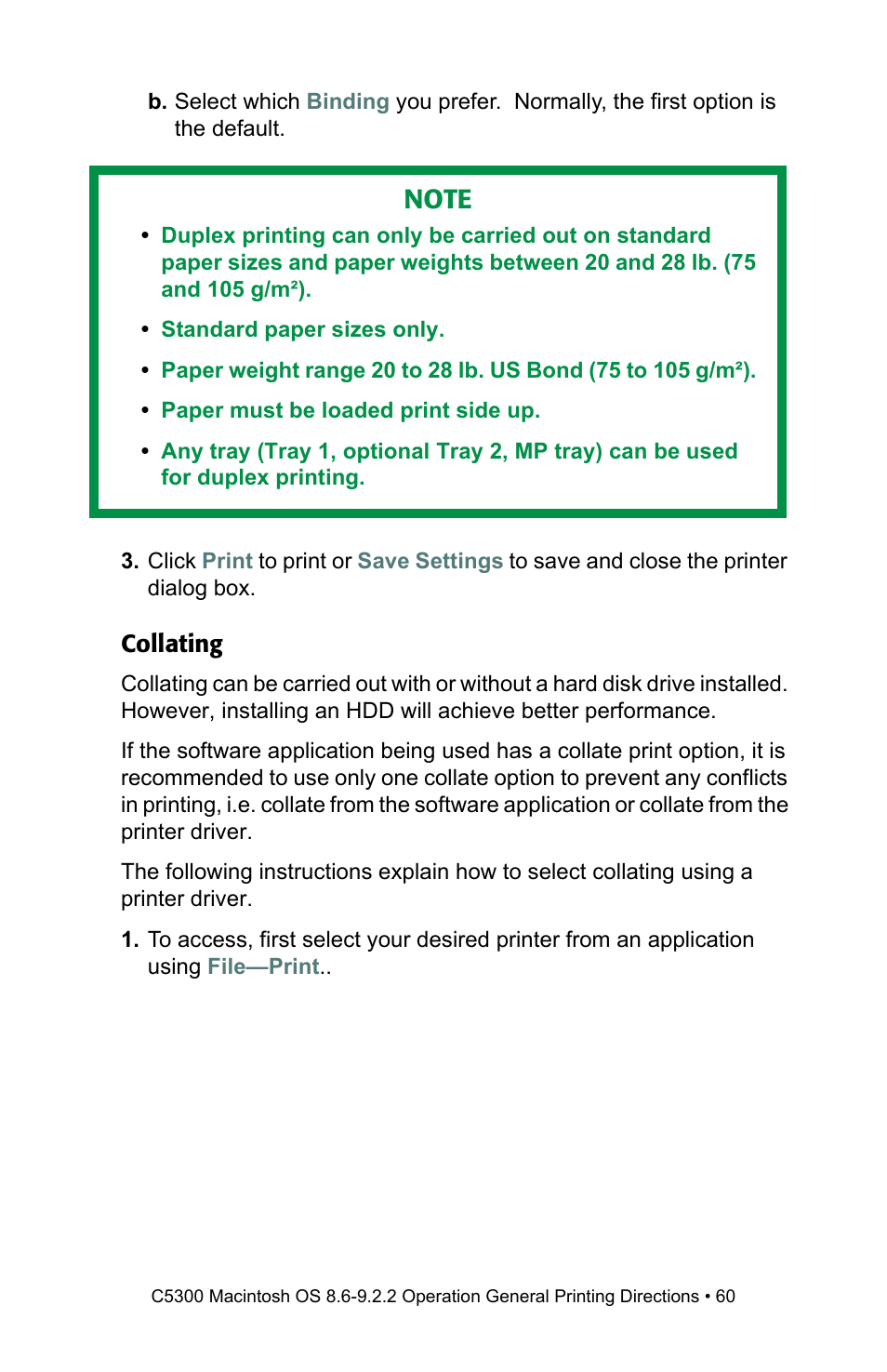 Collating | Oki C 5300n User Manual | Page 60 / 211