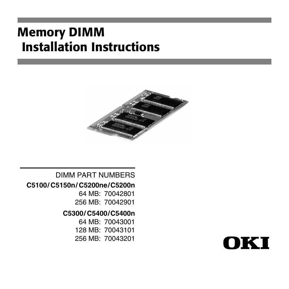 Oki C5100 User Manual | 20 pages