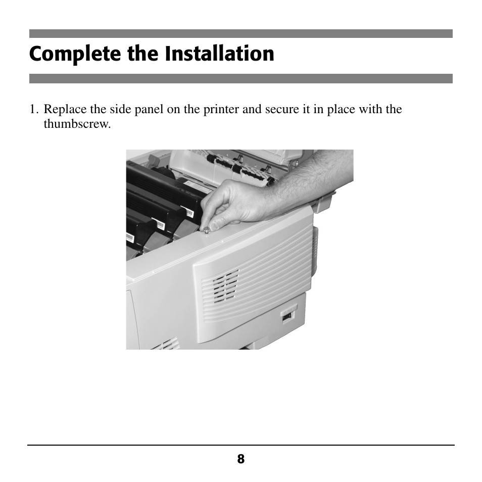 Complete the installation | Oki C5100 User Manual | Page 10 / 20