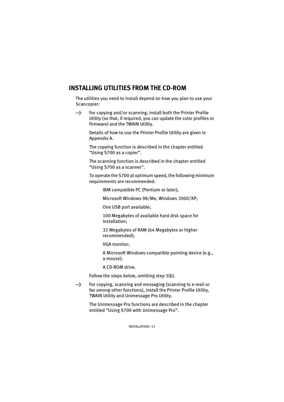 Installing utilities from the cd-rom | Oki S700 User Manual | Page 15 / 65
