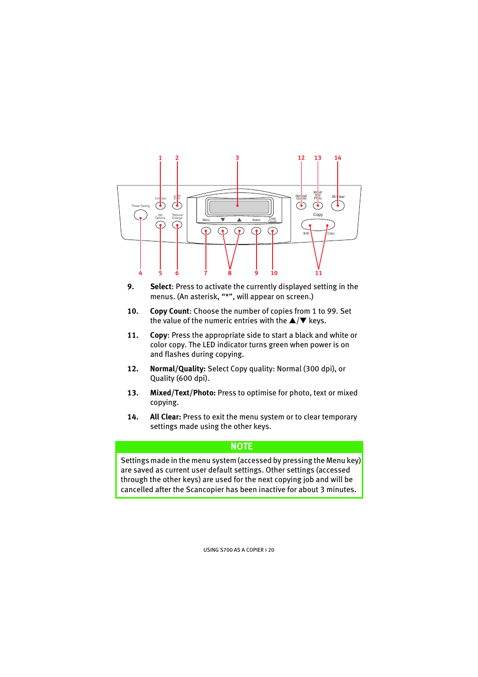Oki S700 User Manual | Page 20 / 65
