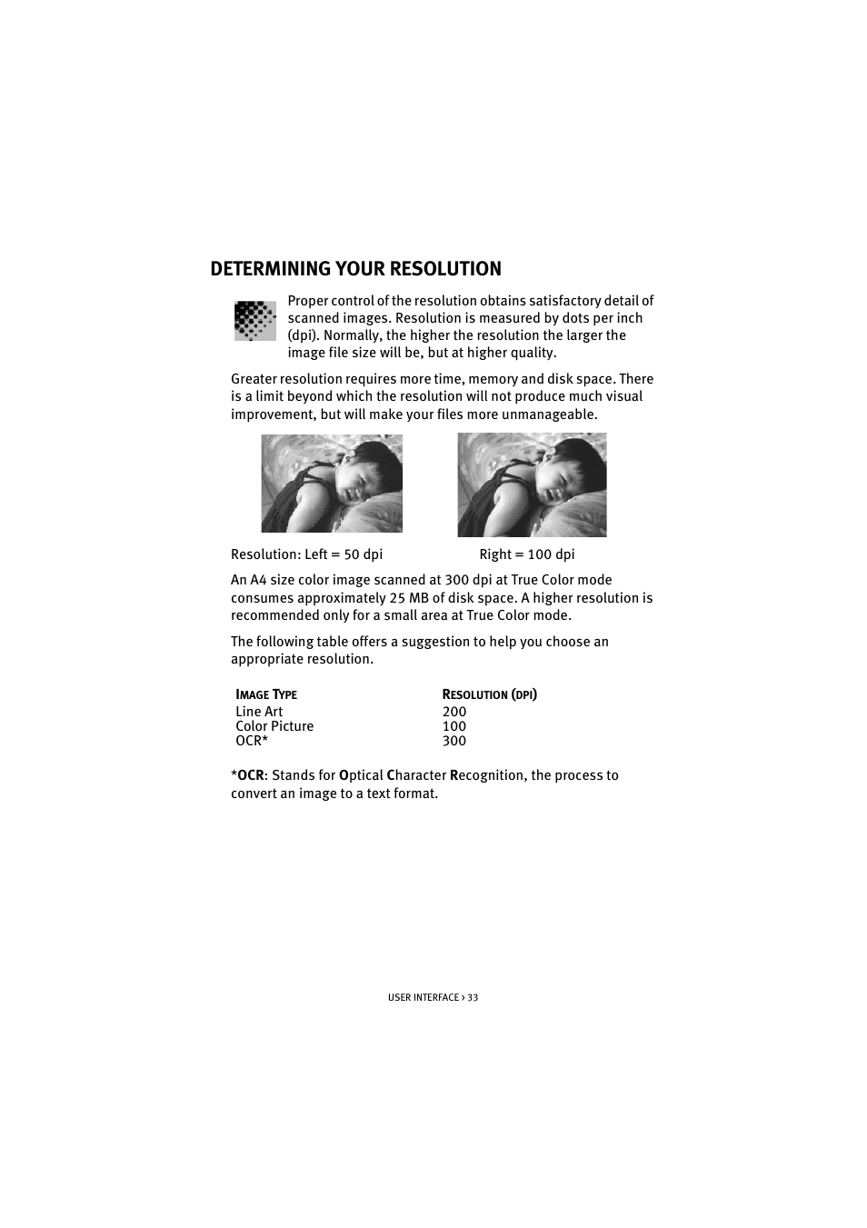 Determining your resolution | Oki S700 User Manual | Page 33 / 65