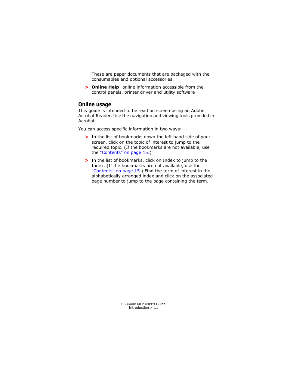 Online usage | Oki ES 3640e MFP User Manual | Page 11 / 210