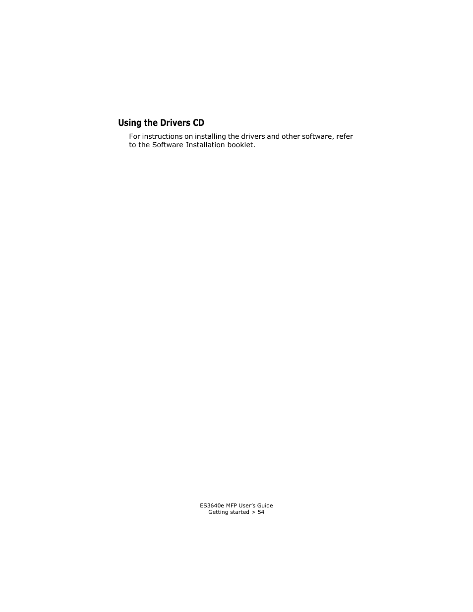 Using the drivers cd | Oki ES 3640e MFP User Manual | Page 54 / 210