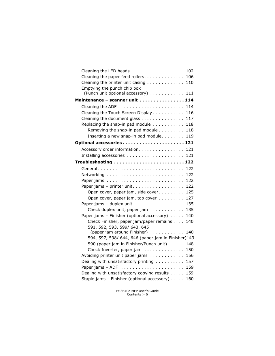 Oki ES 3640e MFP User Manual | Page 6 / 210