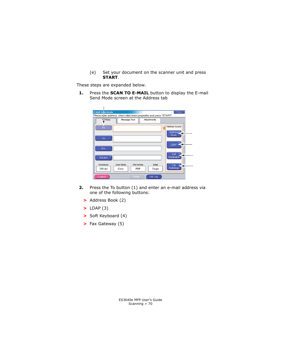 Oki ES 3640e MFP User Manual | Page 70 / 210