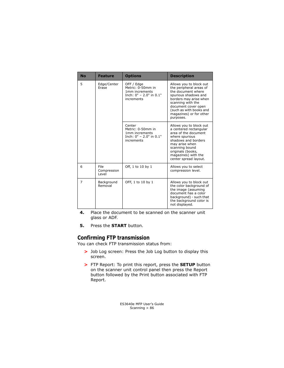 Confirming ftp transmission | Oki ES 3640e MFP User Manual | Page 86 / 210