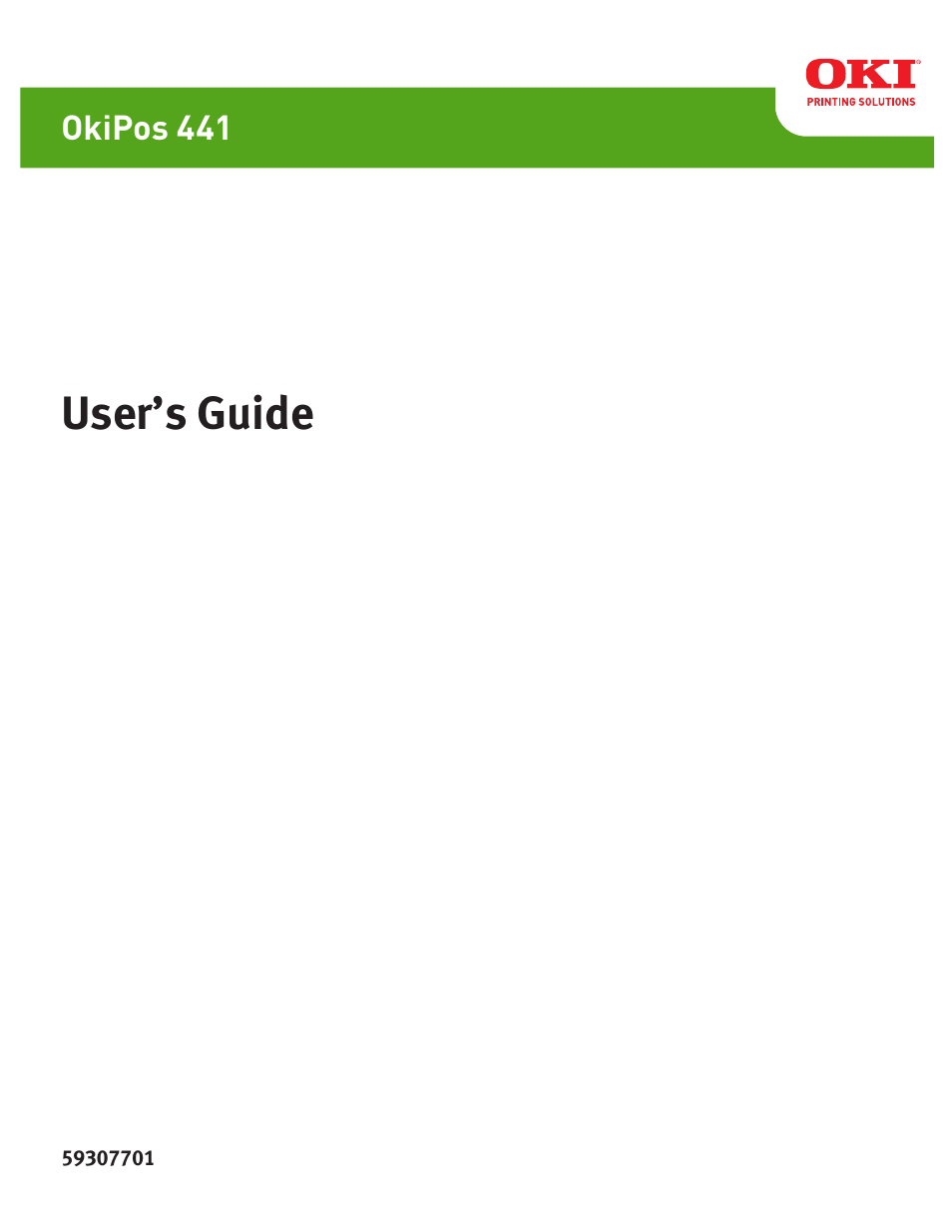 Oki Pos 441 User Manual | 56 pages