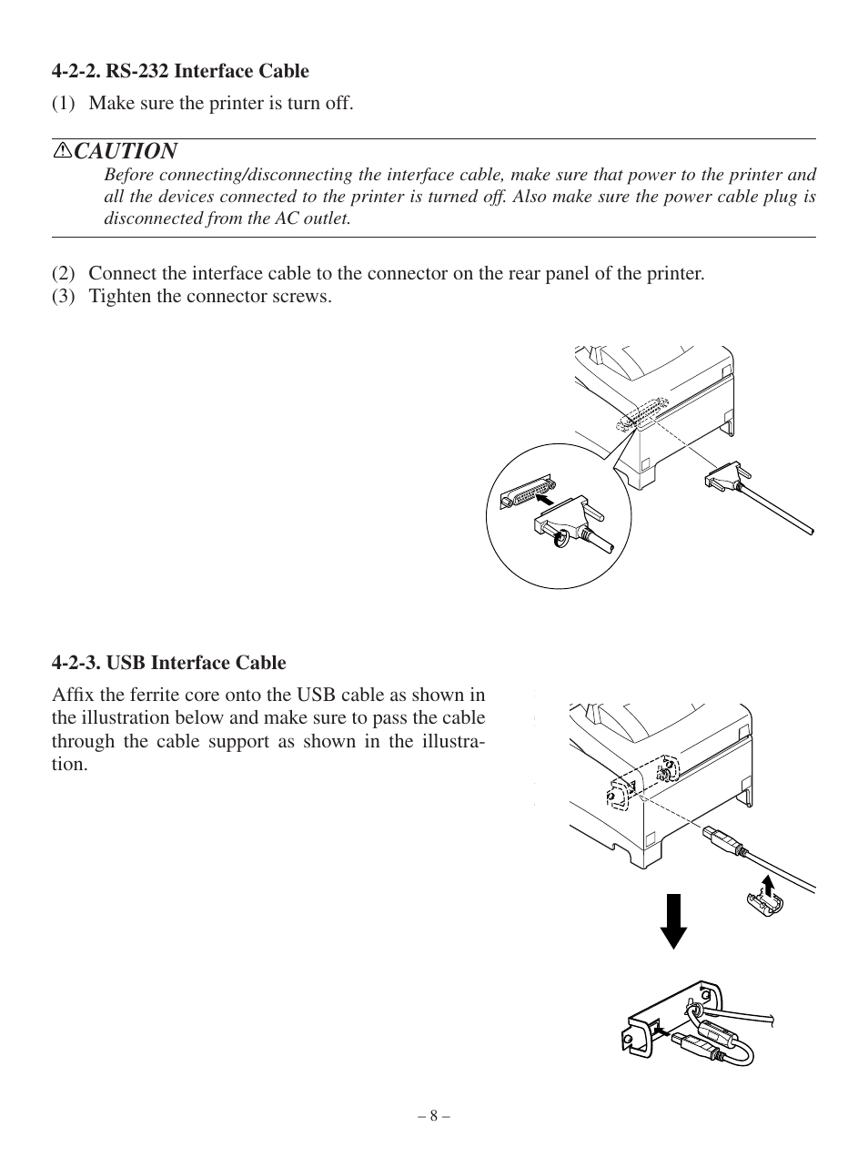 Caution | Oki Pos 441 User Manual | Page 12 / 56