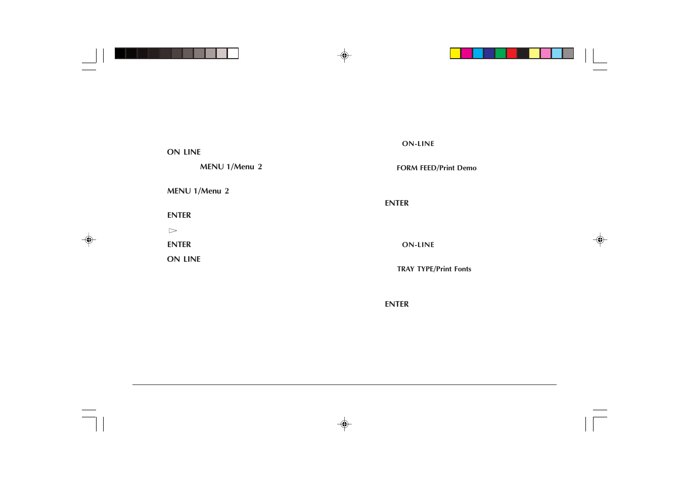 English creating sample printouts, Changing the language | Oki 10i User Manual | Page 15 / 16