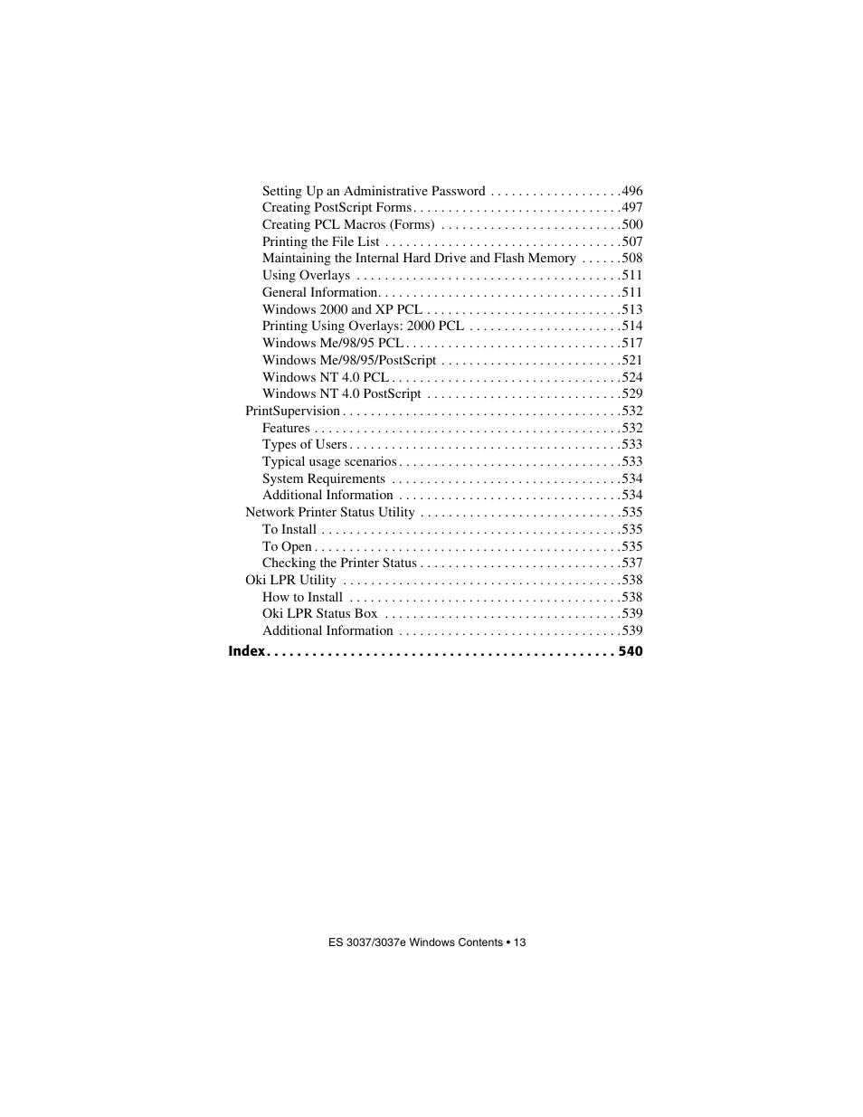 Oki 3037 User Manual | Page 13 / 546