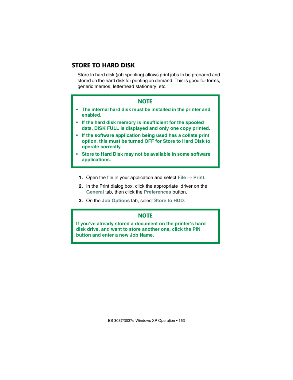 Store to hard disk | Oki 3037 User Manual | Page 153 / 546