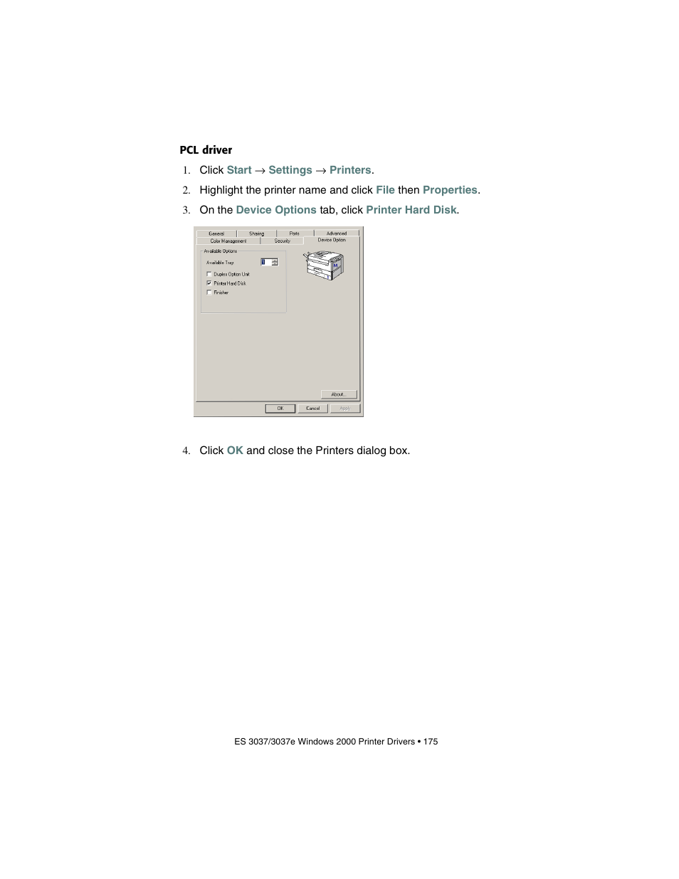 Pcl driver | Oki 3037 User Manual | Page 175 / 546
