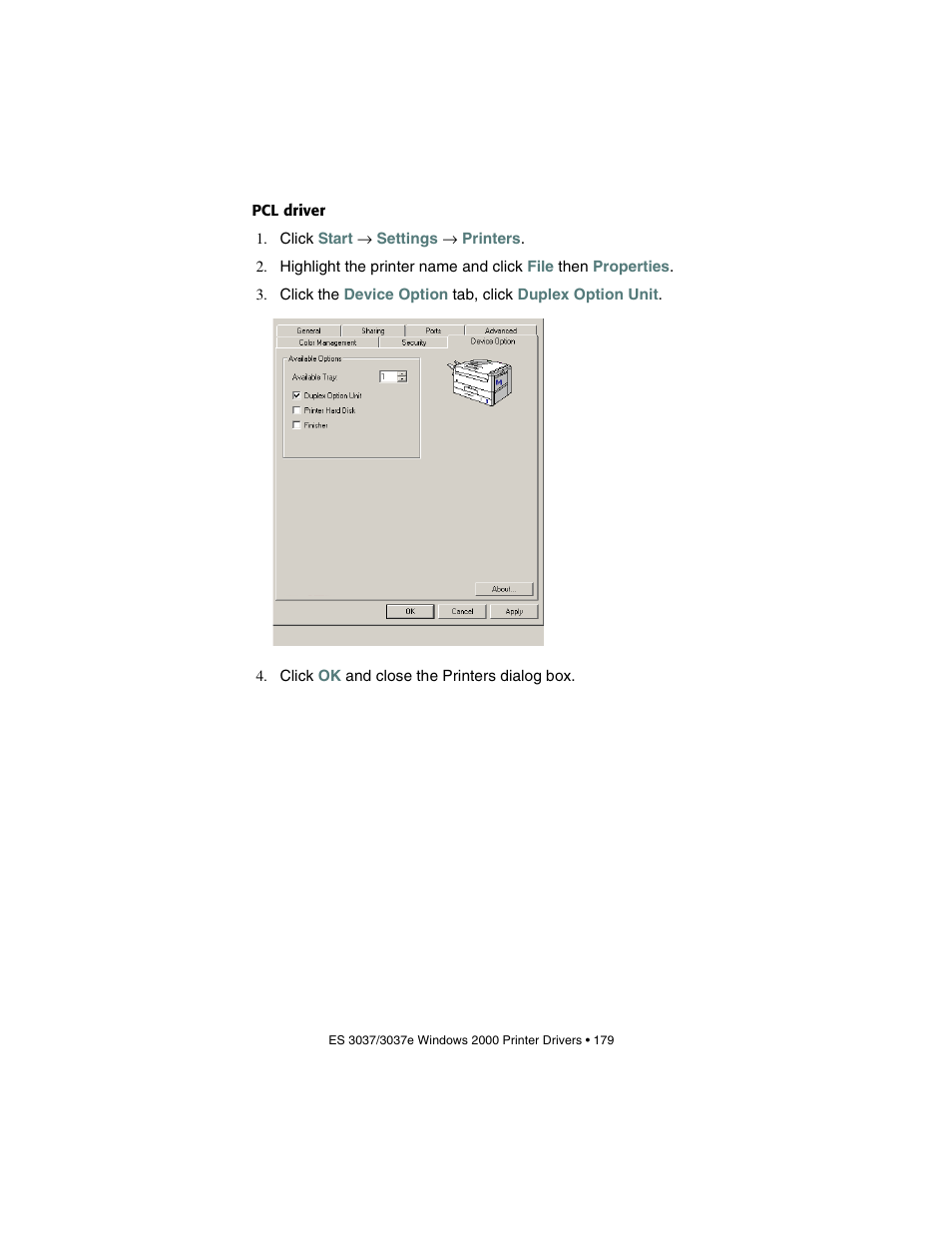 Pcl driver | Oki 3037 User Manual | Page 179 / 546