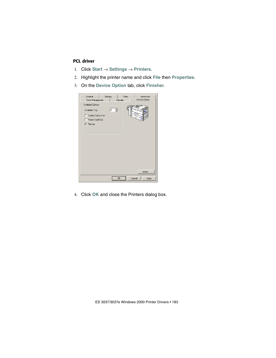 Pcl driver | Oki 3037 User Manual | Page 183 / 546