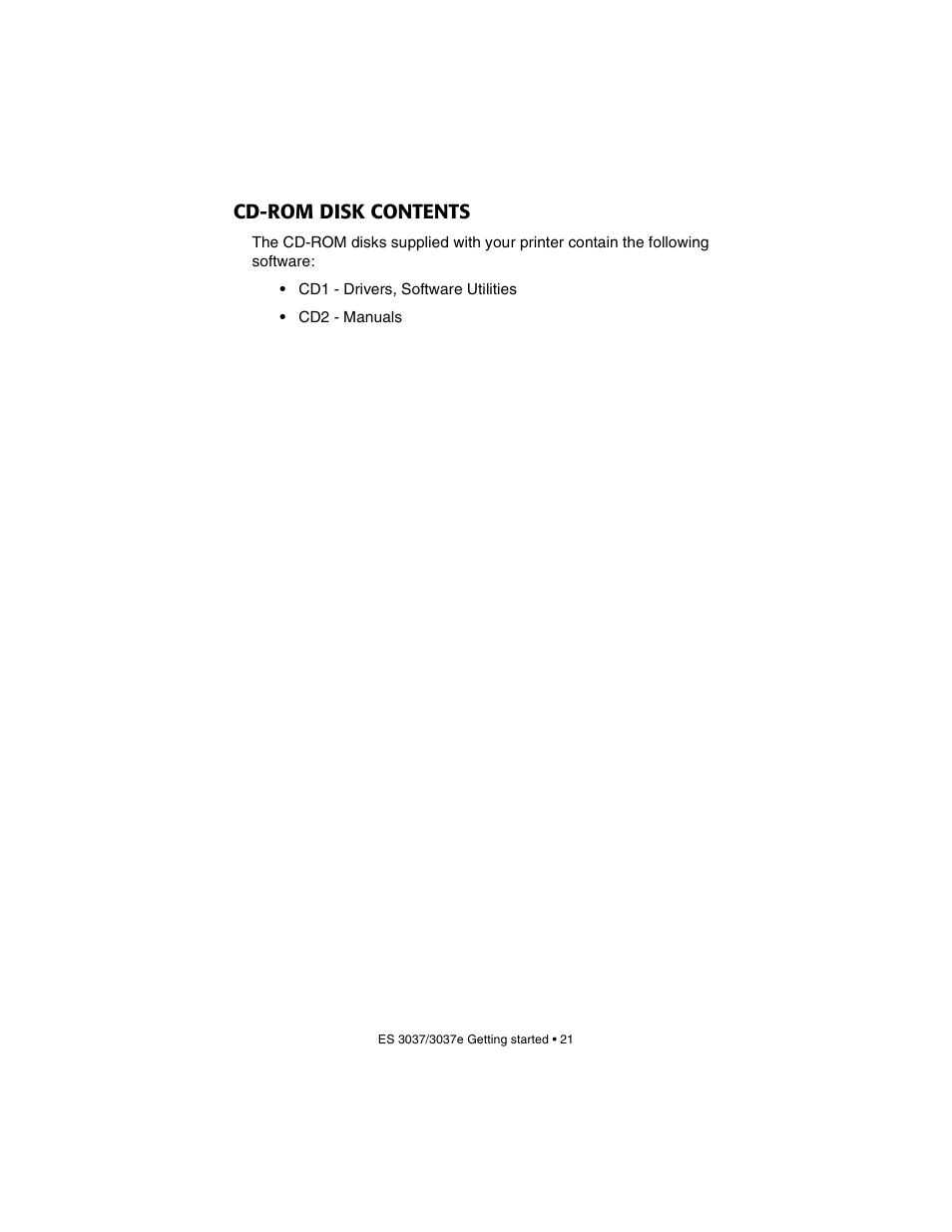 Cd-rom disk contents | Oki 3037 User Manual | Page 21 / 546