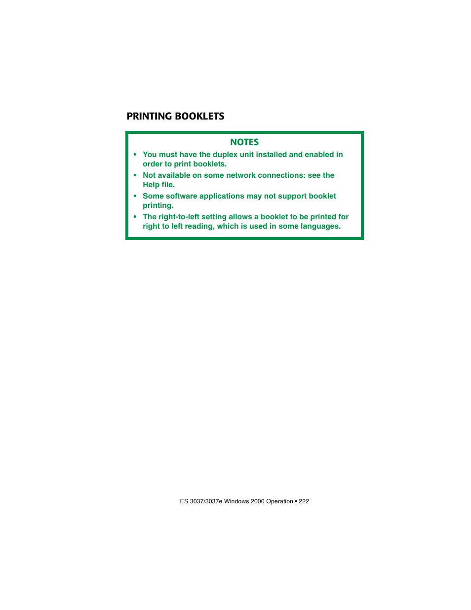 Printing booklets | Oki 3037 User Manual | Page 222 / 546
