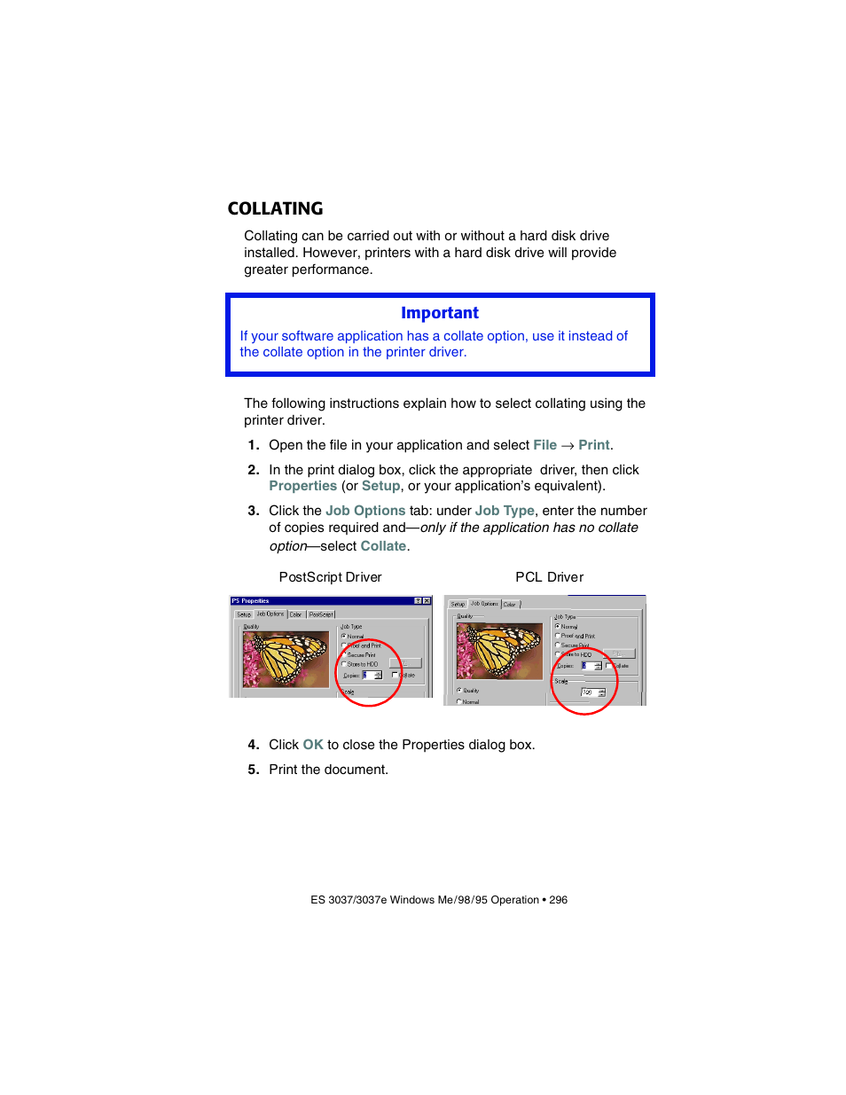 Collating | Oki 3037 User Manual | Page 296 / 546