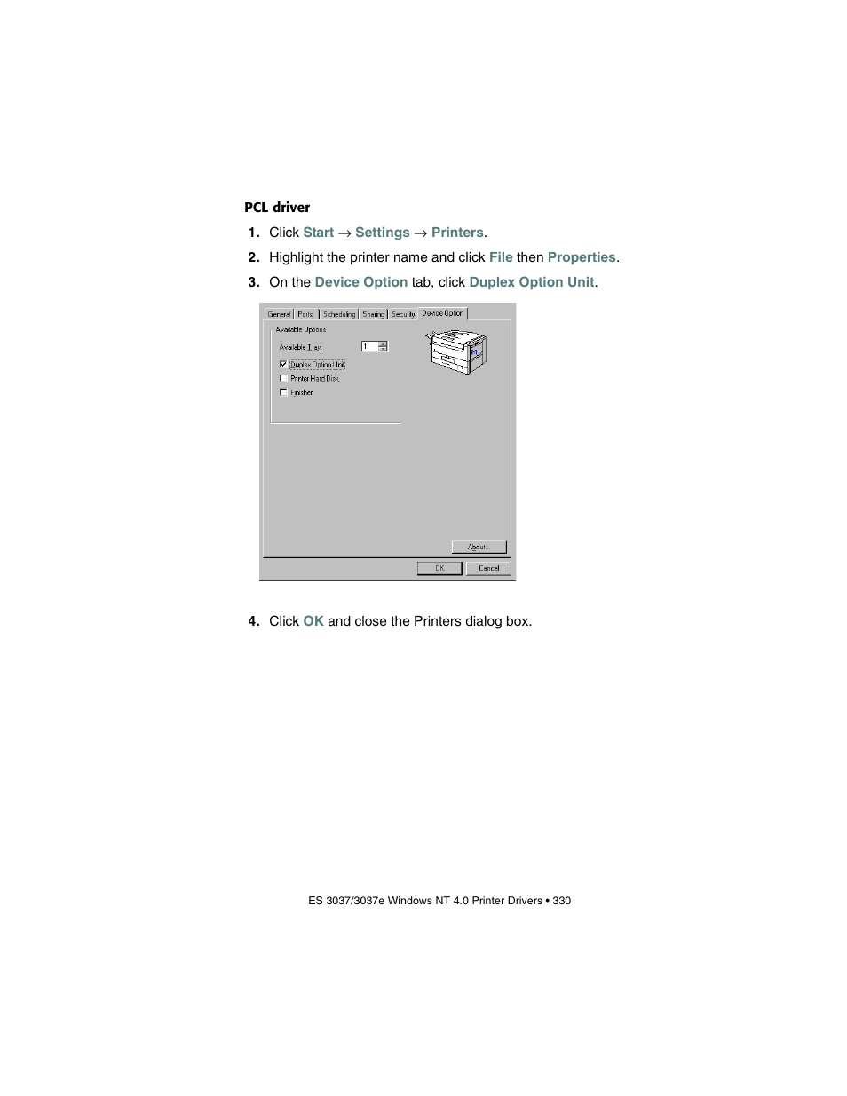 Pcl driver | Oki 3037 User Manual | Page 330 / 546