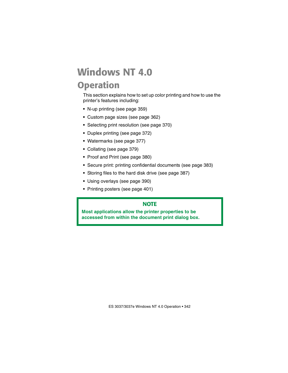 Operation, Windows nt 4.0 | Oki 3037 User Manual | Page 342 / 546