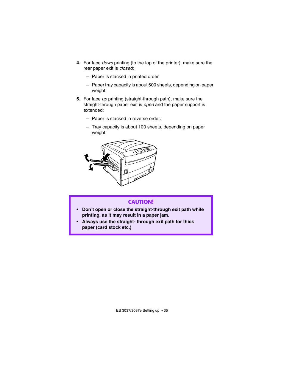 Caution | Oki 3037 User Manual | Page 35 / 546