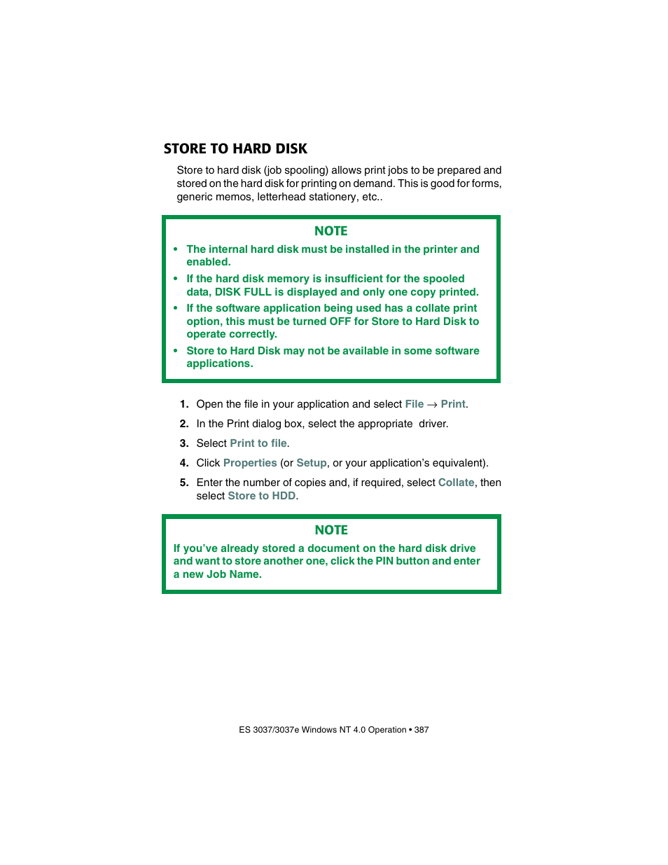 Store to hard disk | Oki 3037 User Manual | Page 387 / 546