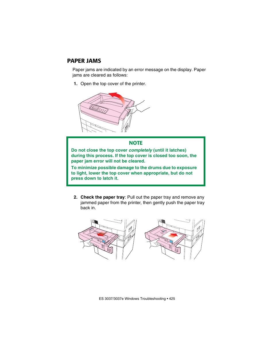 Paper jams | Oki 3037 User Manual | Page 425 / 546