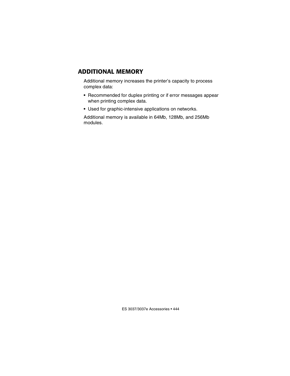 Additional memory | Oki 3037 User Manual | Page 444 / 546