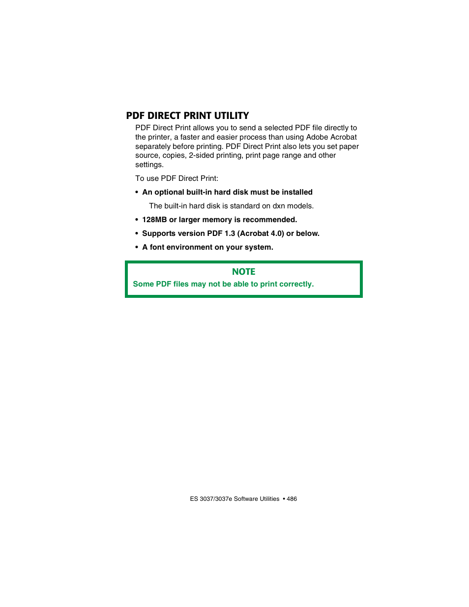 Pdf direct print utility | Oki 3037 User Manual | Page 486 / 546