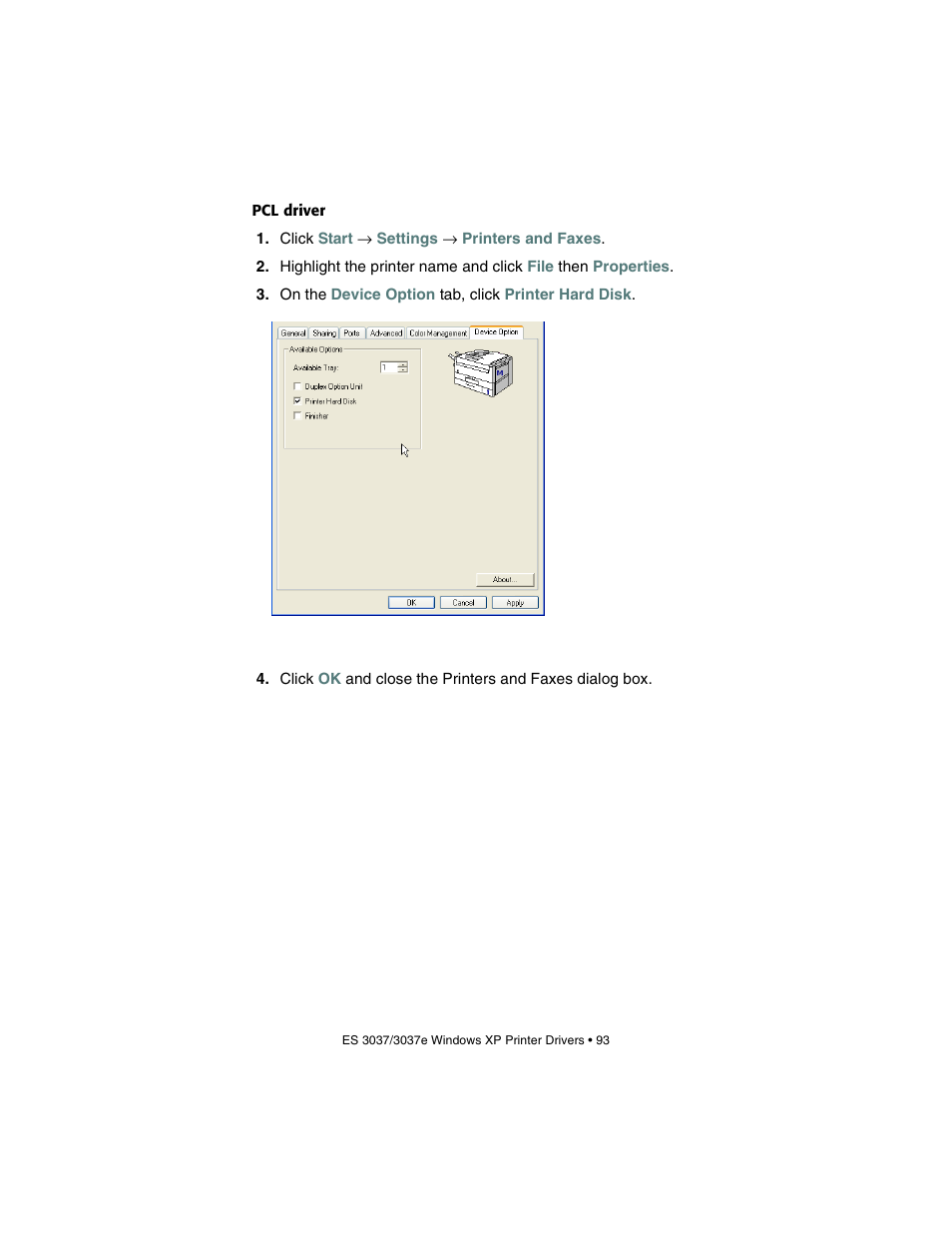 Pcl driver | Oki 3037 User Manual | Page 93 / 546