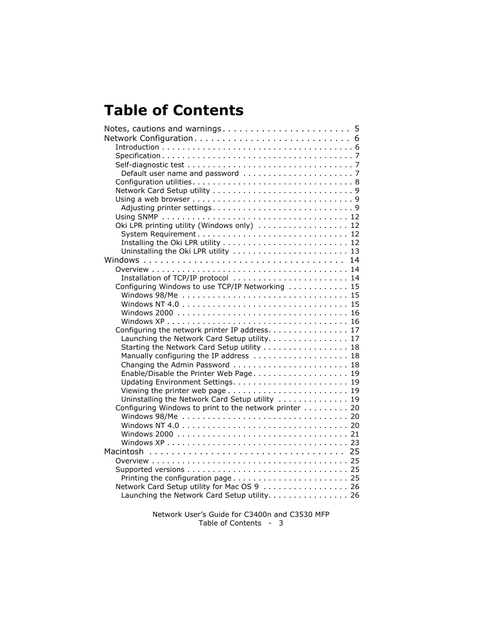 Oki C3400 User Manual | Page 3 / 35