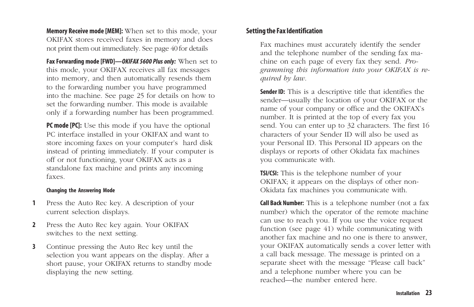 Oki 5300 Plus User Manual | Page 36 / 109