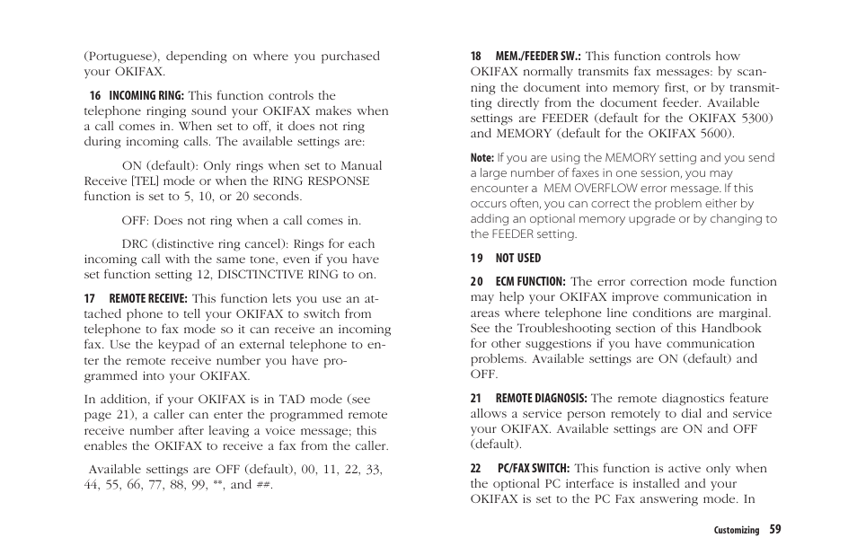Oki 5300 Plus User Manual | Page 72 / 109