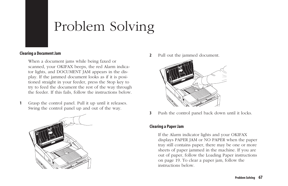 Problem solving | Oki 5300 Plus User Manual | Page 80 / 109