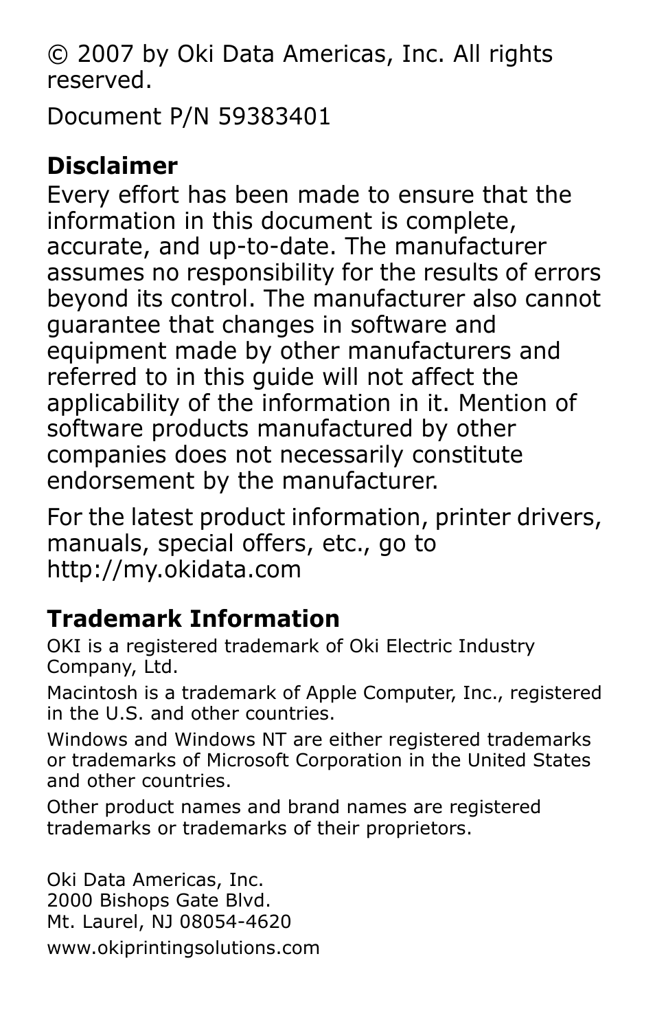 Oki Hard Disk Drive User Manual | Page 2 / 16