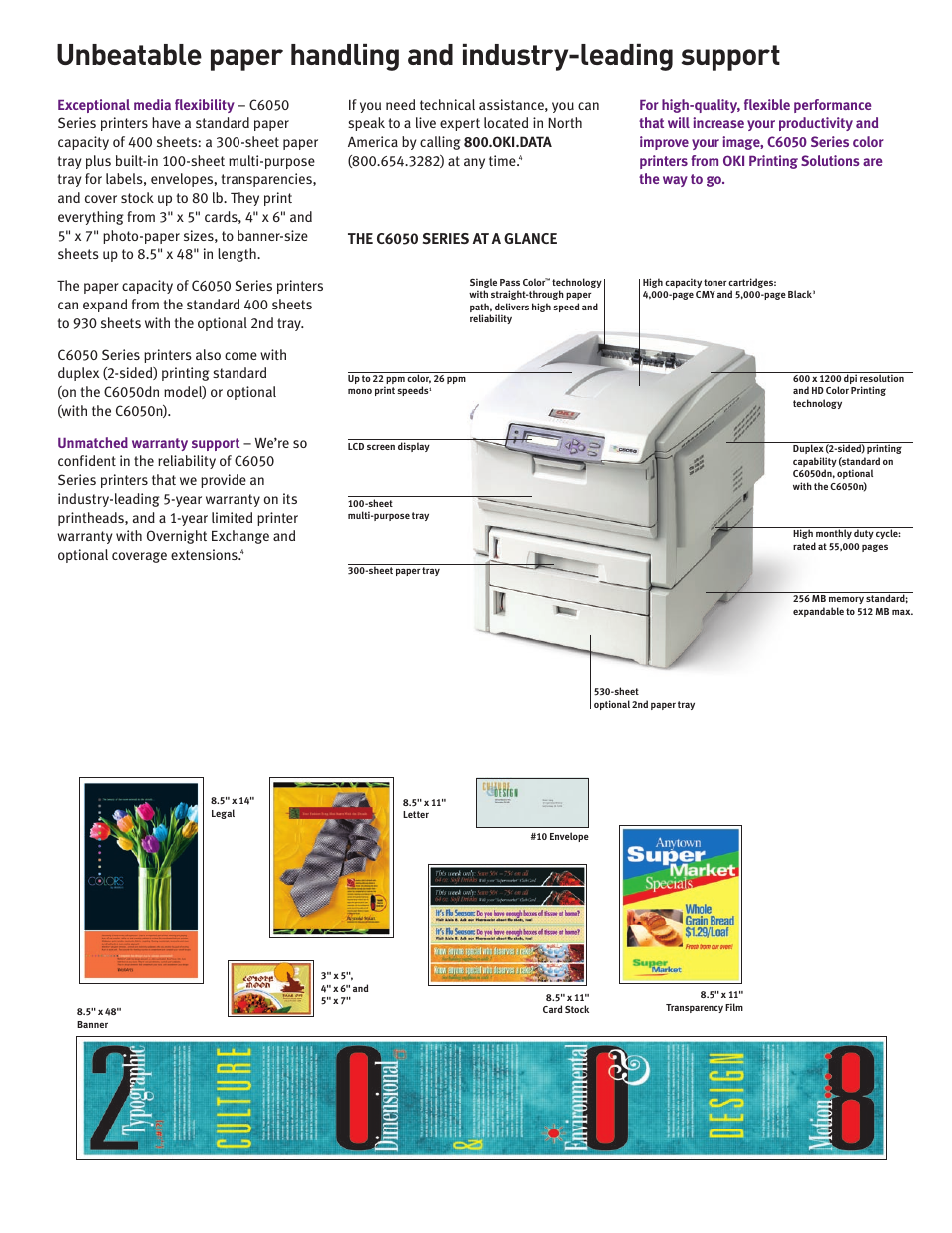 Thec6050seriesataglance | Oki C6050 Series User Manual | Page 3 / 4
