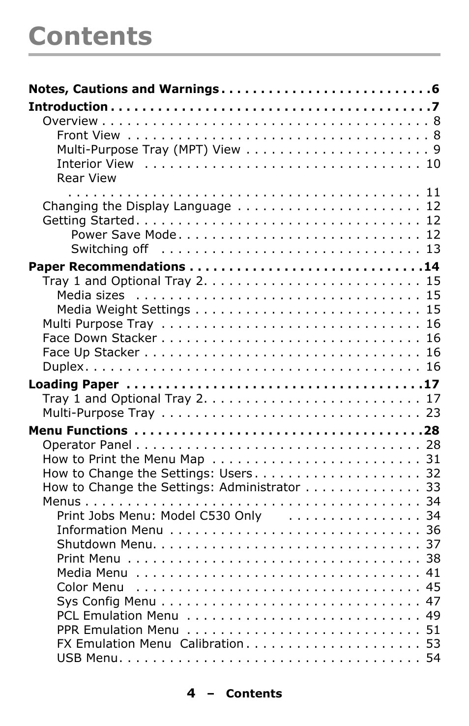 Oki C330 User Manual | Page 4 / 135