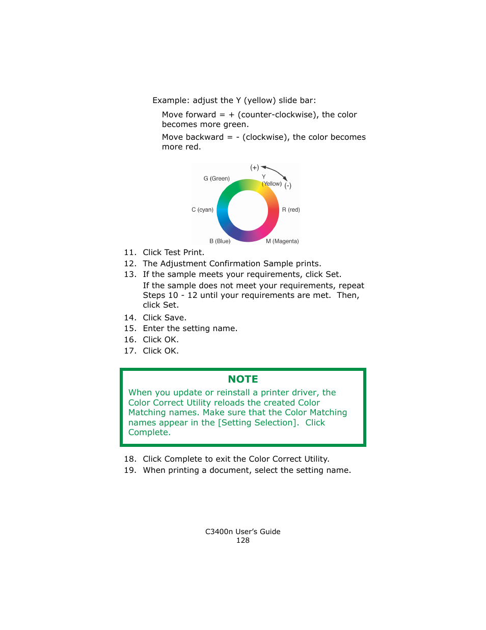 Oki C 3400n User Manual | Page 128 / 144