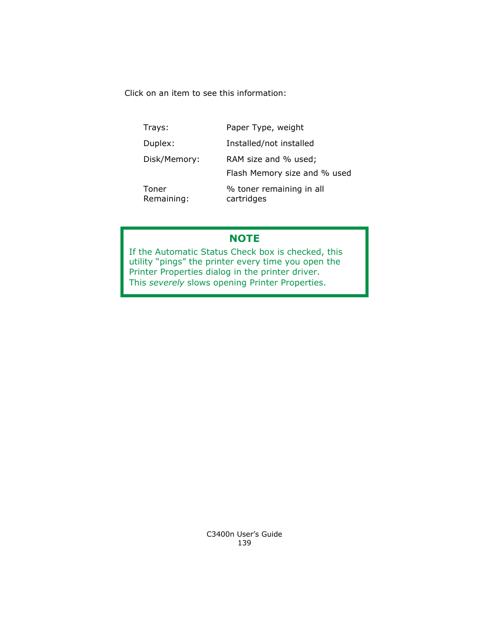 Oki C 3400n User Manual | Page 139 / 144