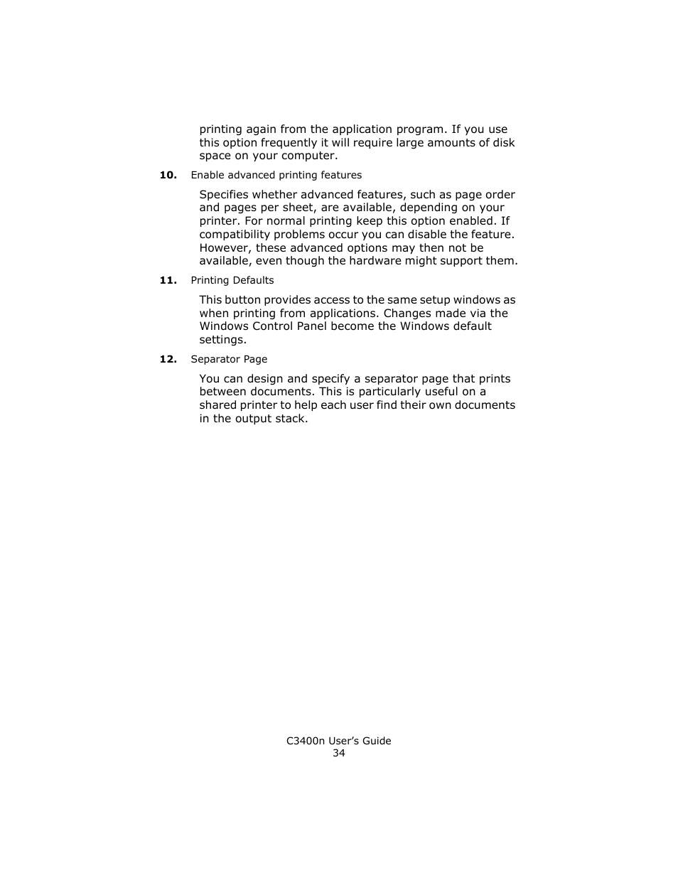 Oki C 3400n User Manual | Page 34 / 144