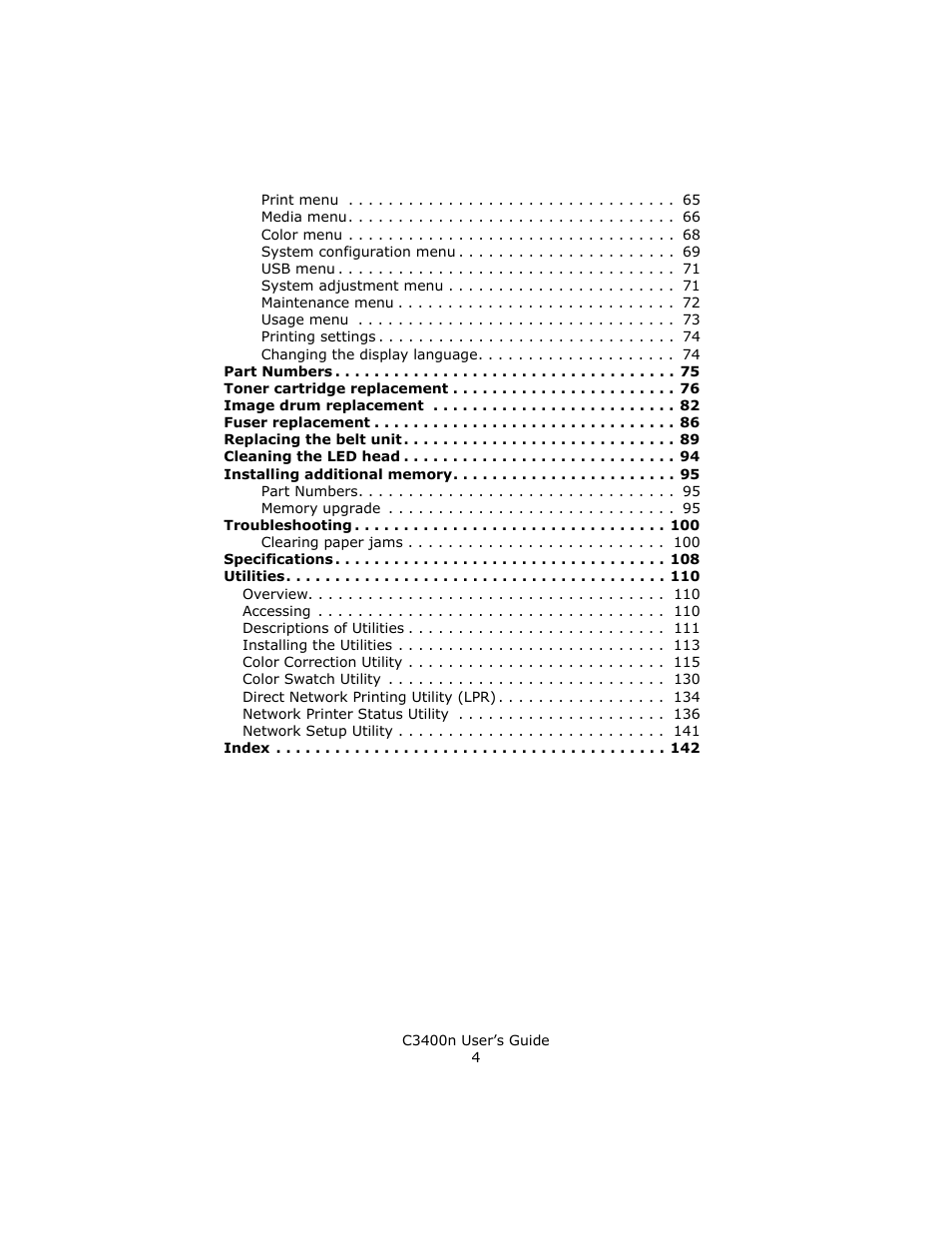 Oki C 3400n User Manual | Page 4 / 144