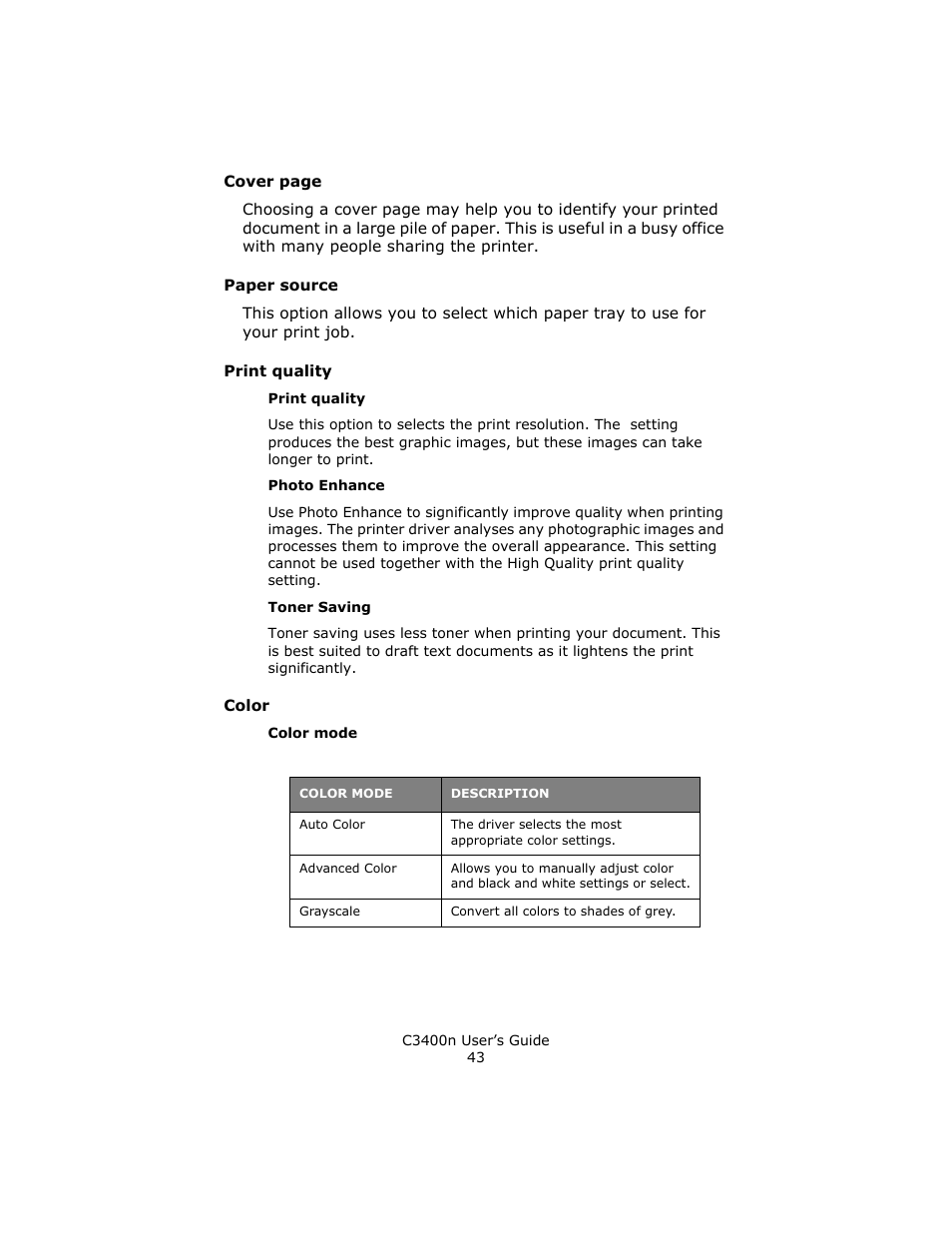 Oki C 3400n User Manual | Page 43 / 144